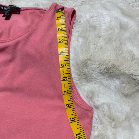 EILEEN FISHER Tank Top PS Stretch Jersey Scoop Neck Sleeveless Peachy Hue - Picture 5 of 9